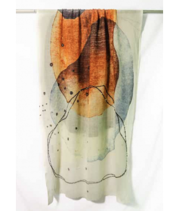 STOLA LANA HIBISCUS -...