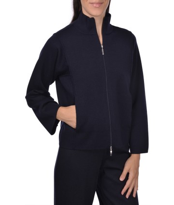 CARDIGAN ZIP PUNTO STOFFA -...